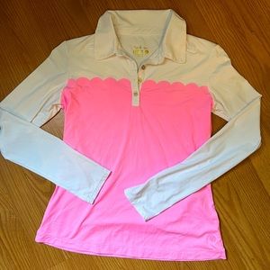 Lilly Pulitzer luxletic collared golf long sleeve shirt